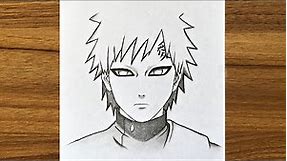 How To Draw Gaara from Naruto step by step || Easy anime drawing || How to draw anime step by step
