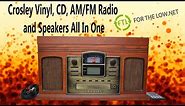 Crosley Record Player CD Player/Recorder AM/FM Radio Stereo Built-in Speakers All-In-One CR245