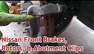 Nissan Rogue Front Brakes, Rotors, & Abutment Clips Replacement