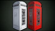 UK Phone box Modelling Timelapse