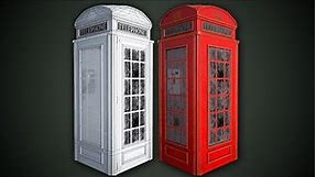 UK Phone box Modelling Timelapse