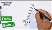 How to draw a sword | Sword drawing easy step by step