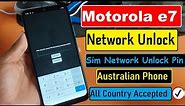 Motorola E7 Unlock Code. Motorola Moto E7 Power Austrilia Network Unlock Code || All Motorola Unlock