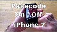 How to Turn Screen Passcode on/off - iPhone 7/7+