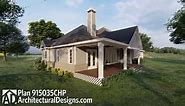 Exclusive Ranch House Plan 915035CHP Tour with Interiors!