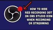 How To Hide The Red Recording Dot On The OBS Icon