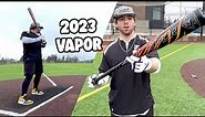 Hitting with the 2023 Louisville Slugger VAPOR ($120) | BBCOR Bat Review