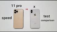 iphone 11 pro vs iphone x speed test comparison