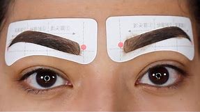 EASY HOWTO: GET THE BEST EYEBROWS! Sticker Stencil Eyebrows! - Alexisjayda