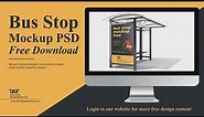 Free Psd Bus Stop Mockup 2 Download