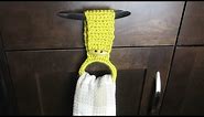 Crochet tea towel holder, easy
