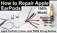 How to Repair Apple EarPods - Replace Jack - Wiring Method 👍🏻👍🏻👍🏻