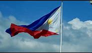 The Philippine National Flag Waving Proud Mabuhay