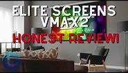 BEST HIGH-END MOTORIZED PROJECTOR SCREEN! Elite Screens VMAX2 REVIEW!