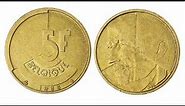 1986 Belgique 5F Coin VALUE + REVIEW Belgium 5 Francs Coin