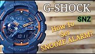 Casio G Shock | How To Set A Snooze Alarm? SNZ Function Settings