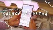 What’s on my Lavender Galaxy S23 Ultra 🍰 How I make it cute & aesthetic🌺