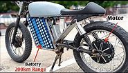 How to Build Electric Cafe Racer bike at Home | 200km Range | Electric Bike | Creative Science