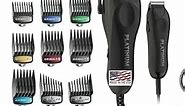 Wahl USA Pro Series Platinum Corded Clipper & Corded Trimmer for Home Haircutting with Color Coded Guide Combs – Model 79804-100