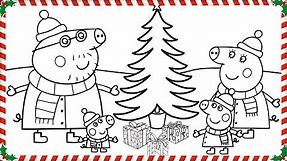 Peppa Pig Christmas Coloring Book Pages Kids Fun Art Coloring Videos For Kids