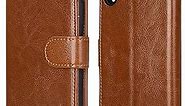 labato iPhone XR Wallet Case, Leather iPhone XR Case with Credit Card Holder Slot Magnetic Closure Shockproof Flip Stand Case Cover Support Wireless Charging for Apple iPhone XR 6.1 inch Brown