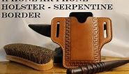 How to make a Leather iPhone XR phone holster with Serpentine Border - Full Build @ 2x speed. (ASMR)