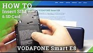 How to Insert SIM & SD Card in VODAFONE Smart E8 - SIM Installation