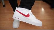 Nike Air Force 1 WHITE/GYM RED - Unboxing, Detailed Look & On Feet