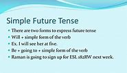 PPT - Simple Future Tense PowerPoint Presentation, free download - ID:554523