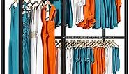 Raybee Free Standing Closet Organizer for 250+ Clothing Rack with Shelves Heavy Duty Clothes Rack Load 400LBS Clothing Racks for Hanging Clothes Wardrobe Closet Rack 16" D x 47.33" W x 71" H