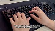 Mechanical Gaming Keyboard and Mouse Combo, 104 Keys Full Size RGB Backlit Blue Switch Keyboard, Ergonomic RGB Gaming Mouse with Mouse Pad, Anti-Ghosting Wired Keyboard for Windows PC Laptop Mac Gamer