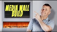 How to build a media wall with electric fireplace and TV | Media Wall Build