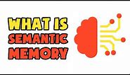 What is Semantic Memory | Explained in 2 min