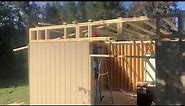 Building A 16x20 Shed: Part 2 Rafters On.