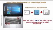 How To Take Screenshot on HP ELITEBOOK Laptop Models (TUTORIAL 2020)