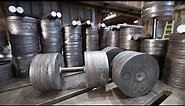 Dumbbell Set from Scrap Metal | 10-100 lbs, Flat Bench, and Rack