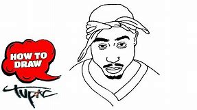 How to Draw Rappers | Tupac Hypebeast | 2pac Drawings Easy