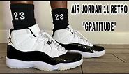 AIR JORDAN 11 RETRO "GRATITUDE" UNBOXING REVIEW & ON FEET WILL WE GET GAMMA 11'S FOR 2024!!?
