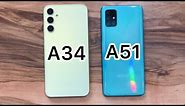 Samsung Galaxy A34 vs Samsung Galaxy A51