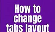 How to change tabs layout in OneNote