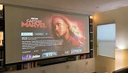 150" Retractable Screen with Projector