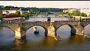 Charles Bridge in Prague by Drone