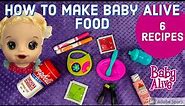 How To Make Baby Alive Food | 6 Recipes To Make your Own Homemade Baby Alive Doll Food + Juice