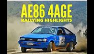 Toyota AE86 Levin Rallying Highlights