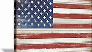 American Flag Canvas Wall Art: USA Old Glory Picture Painting Artwork for Living Room Office (45'' x 30'' x 1 Panel)