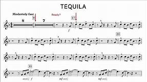 Alto Saxophone Play-Along - Tequila - with sheet music