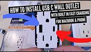 How To Install USB C Outlet With USB Wall Outlet Fast Charging