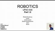 Robotics | Part 1_2 | Robot Anatomy | Links | Joints | Robot Subsystems