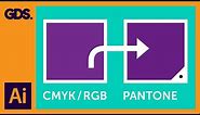 CMYK / RGB to Pantone | Converting colours in Adobe Illustrator