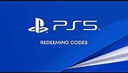 Redeeming Codes on PS5 Consoles